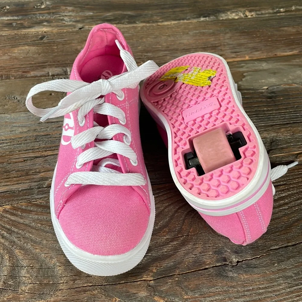 Heelys pink canvas sneakers‎ EUC size 2
